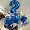 Букет шаров с звездами и цифрой 