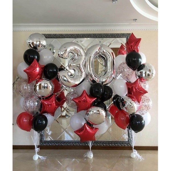 Набор воздушных шаров "Красный-белый-черный"