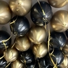 Воздушные шары с гелием черный золотой под потолок 20 штук
