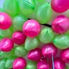 Воздушные шары с гелием под потолок 20 штук, цвет салатовый фуксия