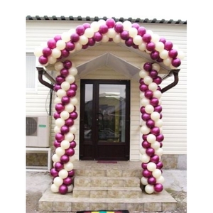 Арка из воздушных шаров цветов бордовый-белый 1 м.