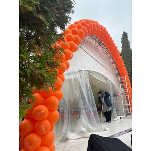 Арка из воздушных шаров оранжевая 1 м.